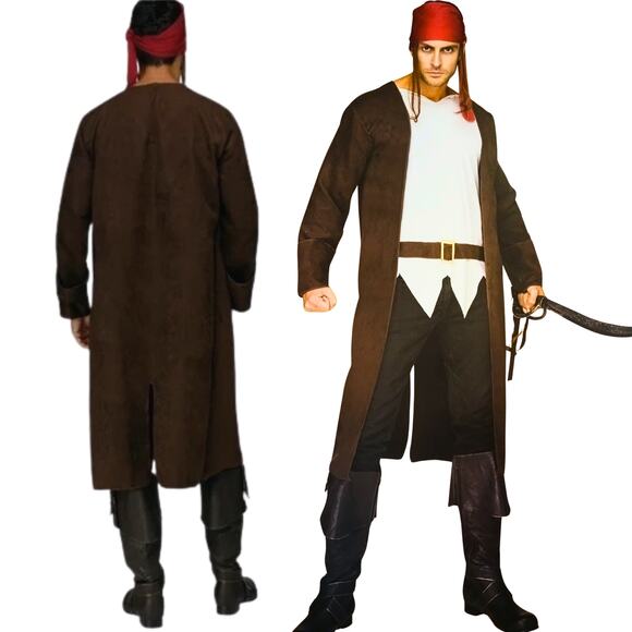 Ahoy Matey Seafaring Pirate Men's Costume Halloween Cosplay Costumes Scary Party - Picture 4 of 7